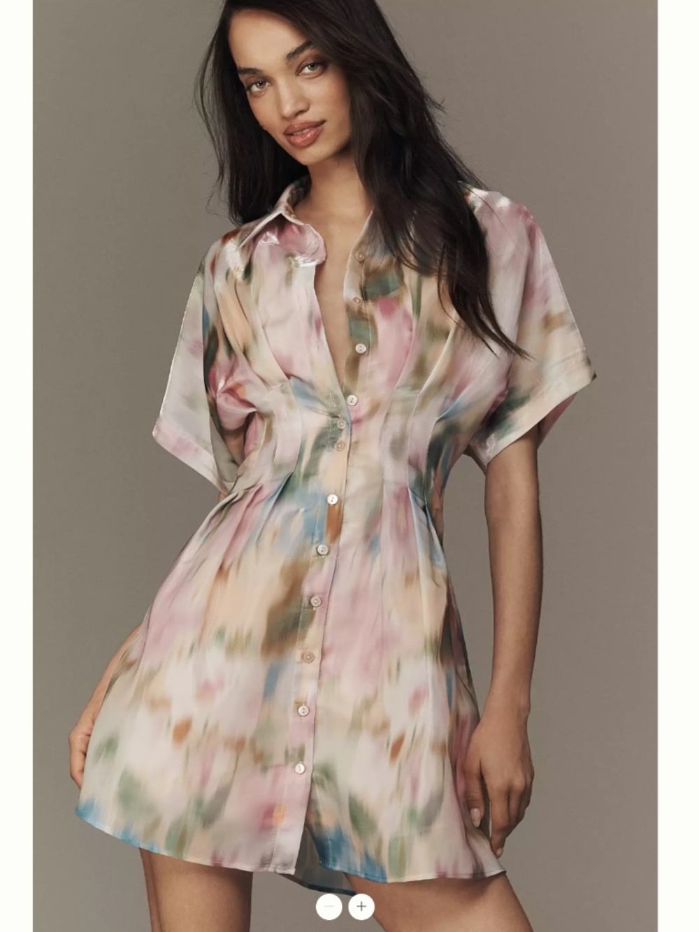Anthropologie Exquise Tobie Organza Mini Shirt Dress